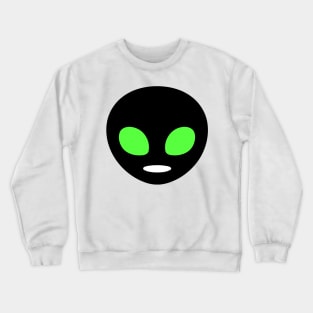 Alien Face Emoticon Crewneck Sweatshirt